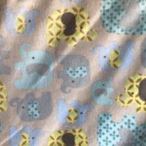 Blankets And‎ Beyond Elephant Baby Blanket Blue Gray Security Crib Reversible